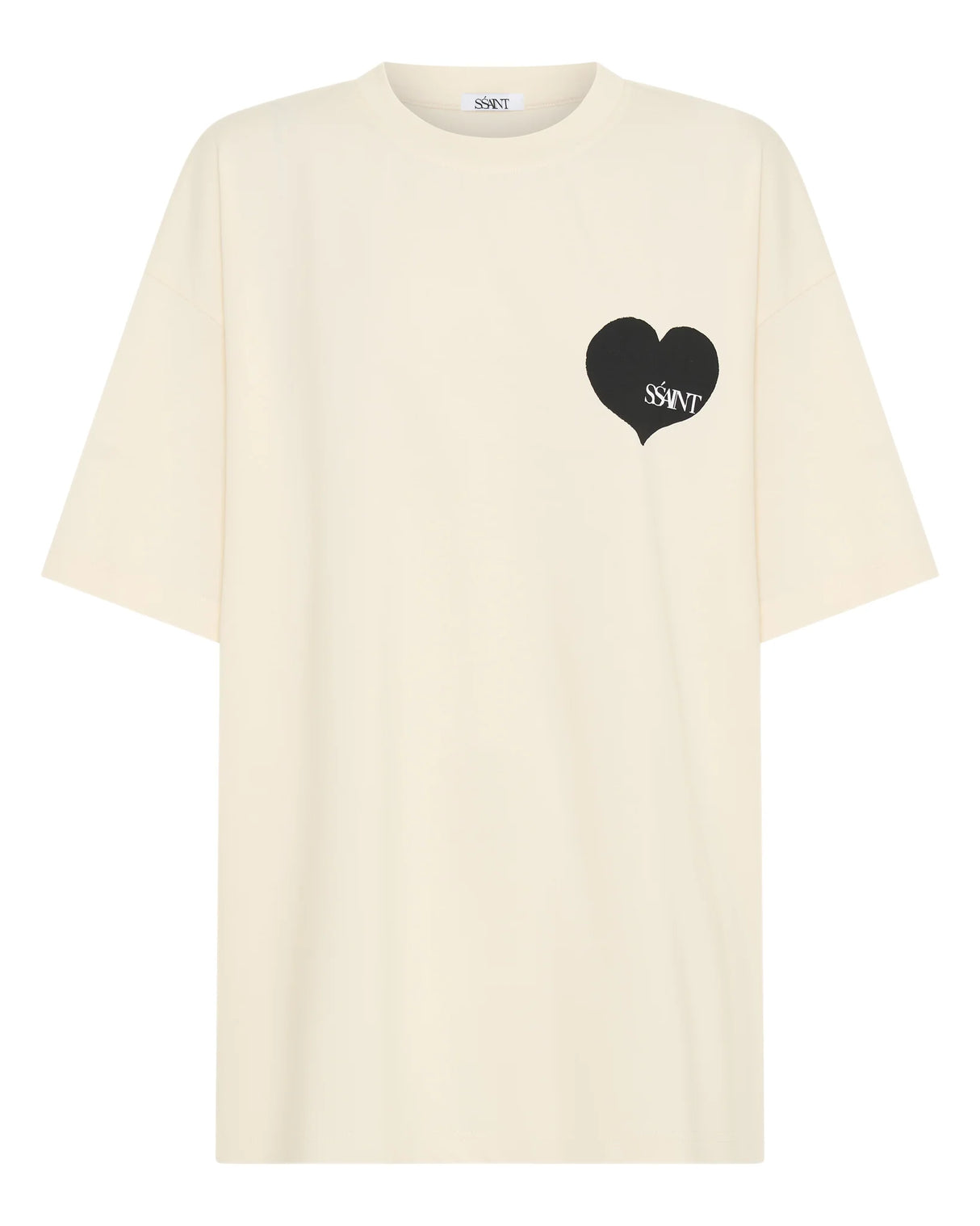 Heart Tee | Black & Cream