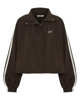 Fight Night Zip Windbreaker | Brown/Cream