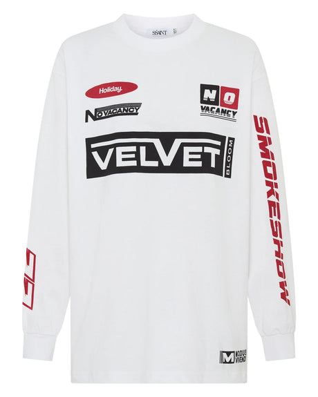 Signature Moto Tee | White