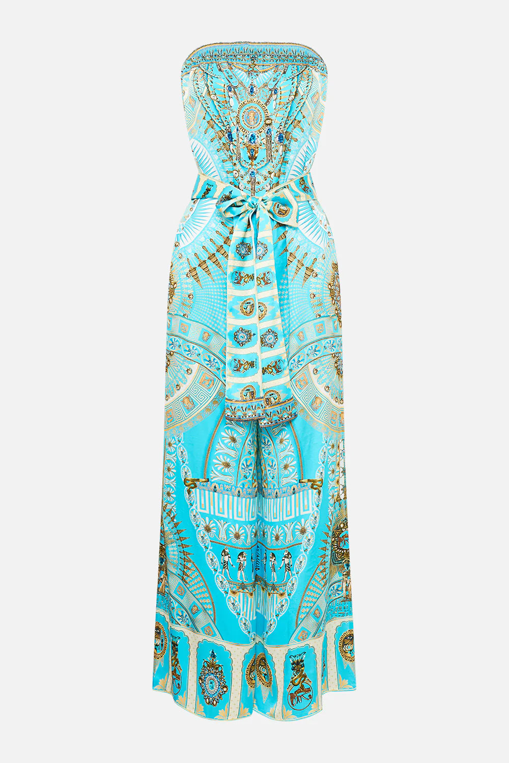 Tie Waist Strapless Jumpsuit | Temple Of Light
