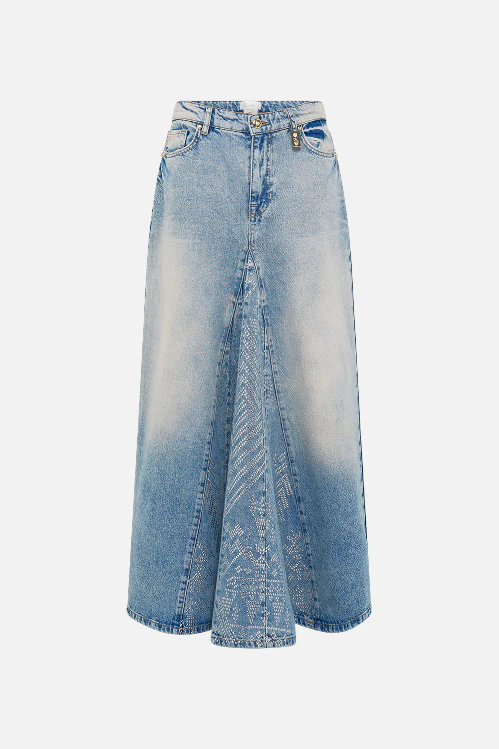 Alika Oasis Odyssey A-Line Maxi Skirt | Denim