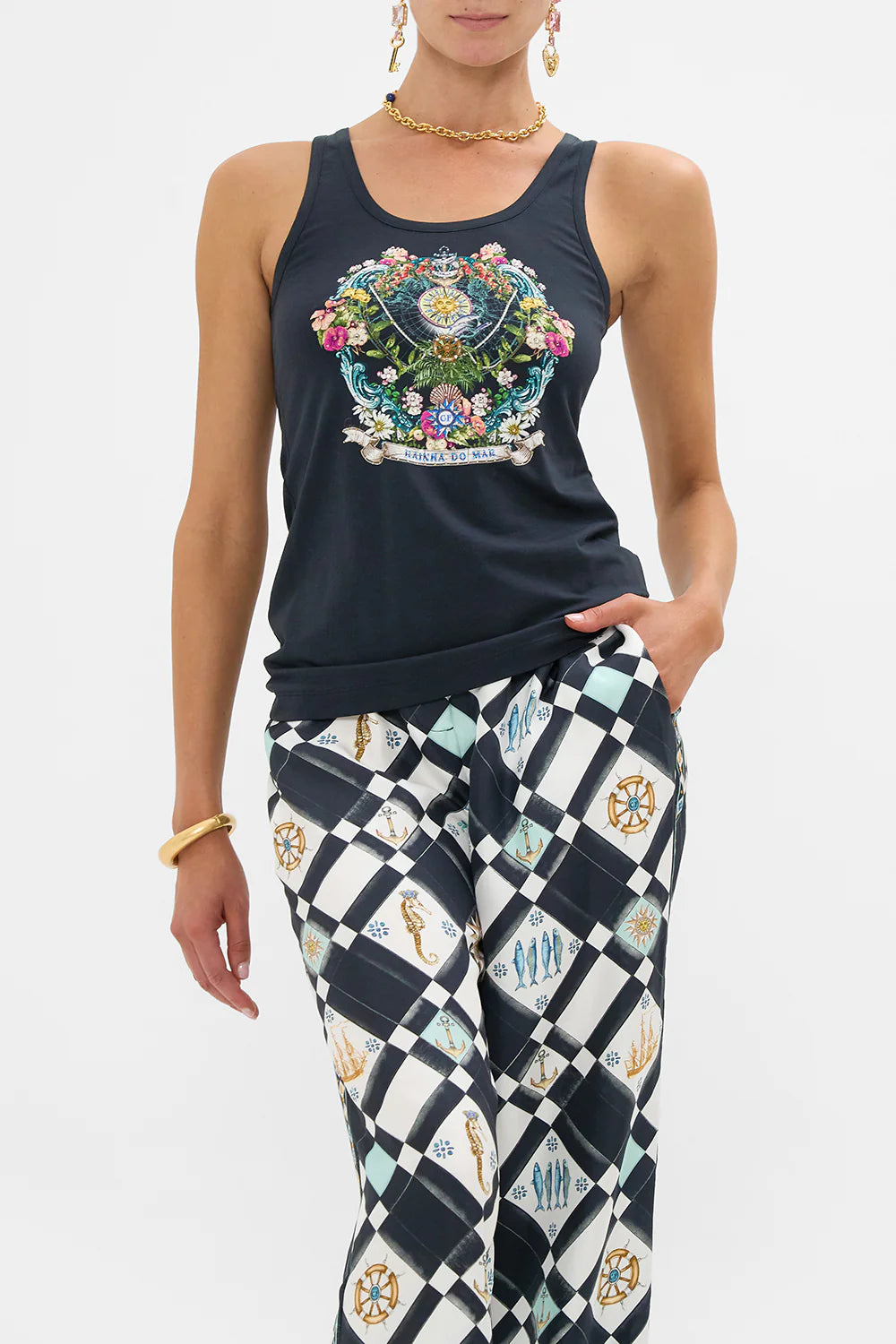 Jersey Scoop Neck Tank Top | Folk Afloat