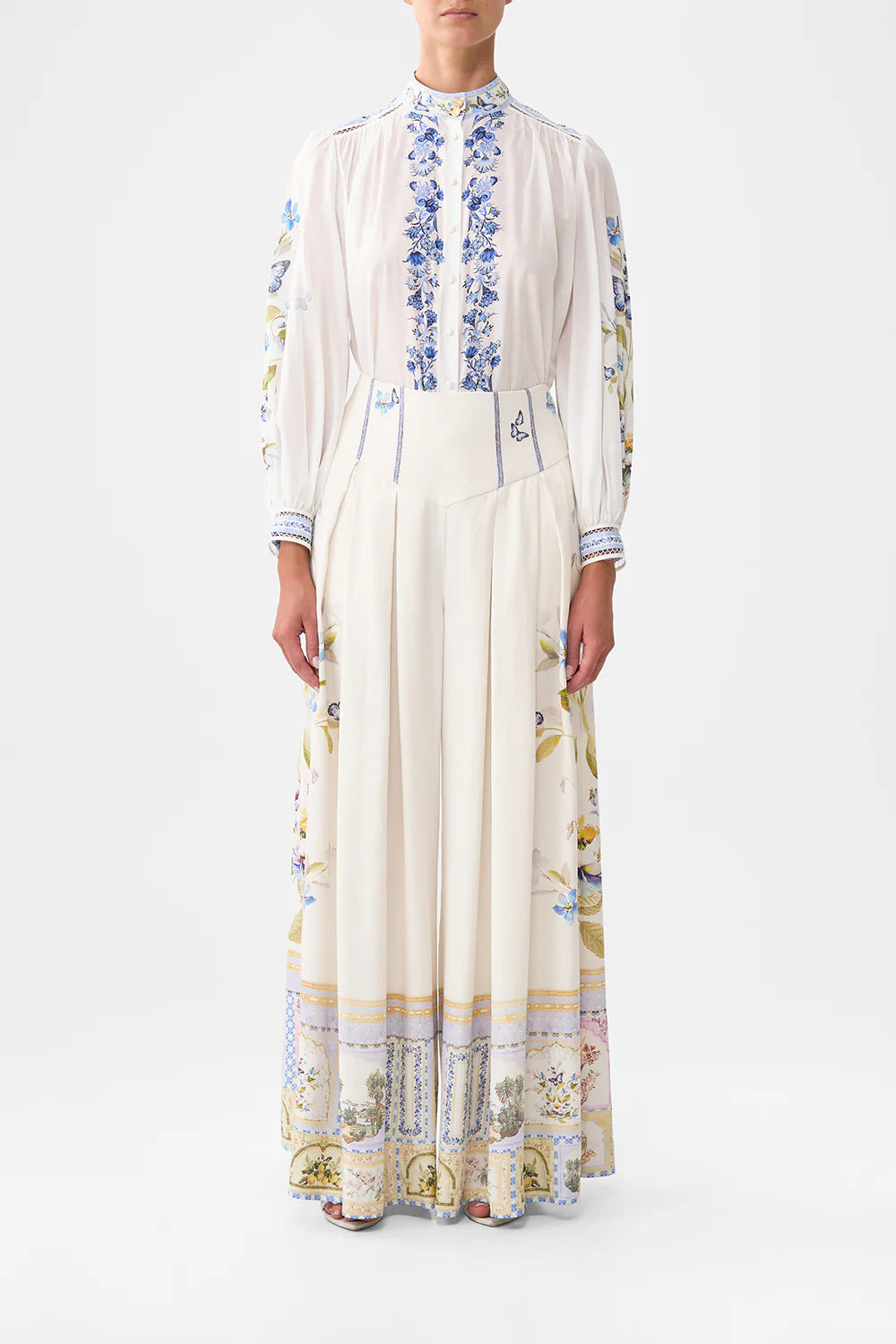 High Neck Button Through Blouse | Botanical Ballads
