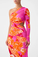 One Shoulder Jersey Cut Out Dress | If These Tiles Could Talk