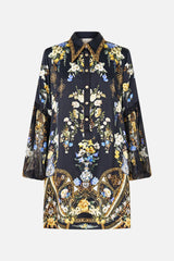 Shirt Dress with Blouson Sleeve | Ottoman Elegance