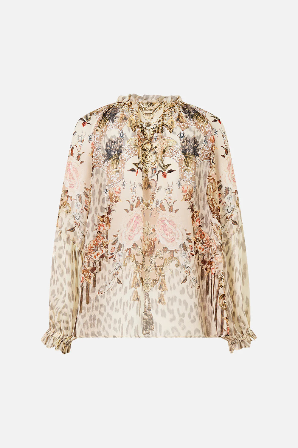 Raglan Blouse With Front Ruffle | Aranjuez Animalia