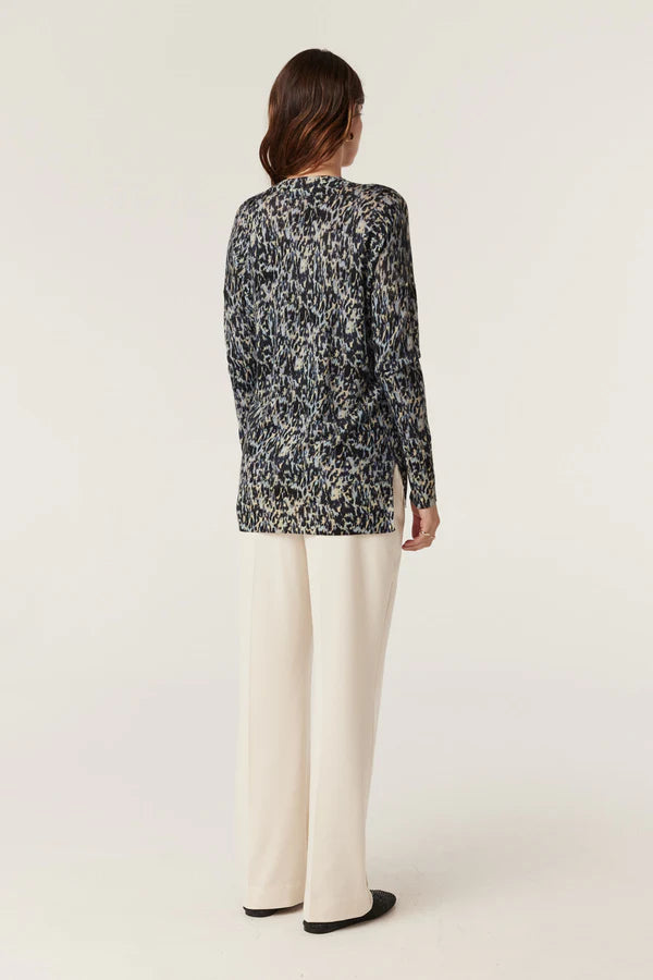 Superfine Merino Print Jumper | Animal