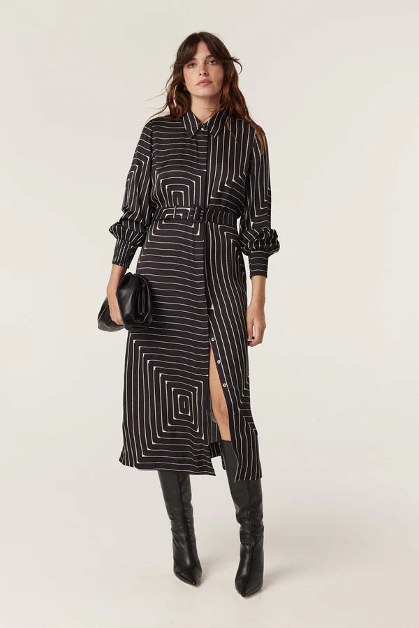 Imogen Dress | Linear Print