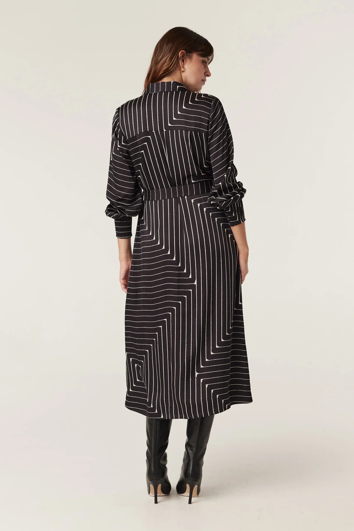 Imogen Dress | Linear Print