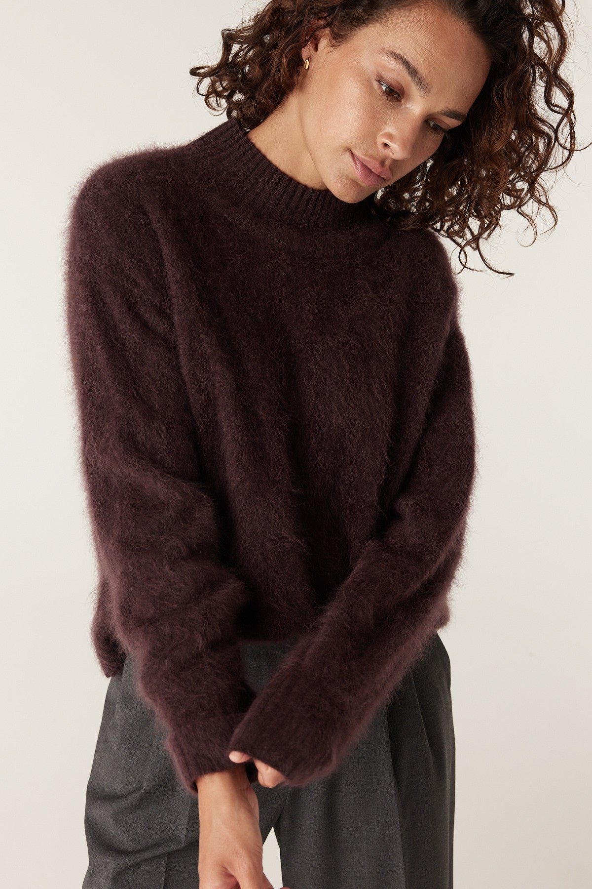 Brushed Cashwool Turtle Jumper | Shirza