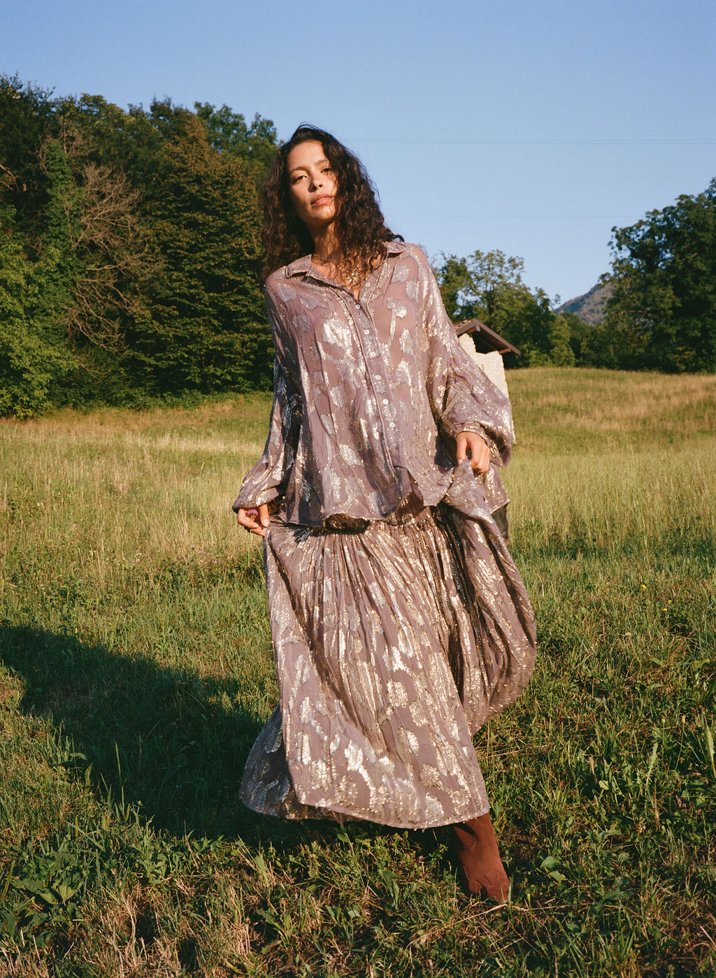 Collector Asa Shirred Maxi Skirt