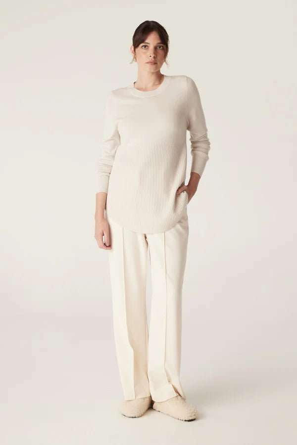 The Highlands Merino Jumper |Antique White