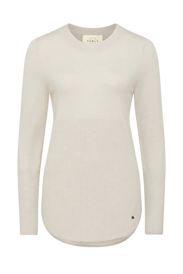 The Highlands Merino Jumper |Antique White