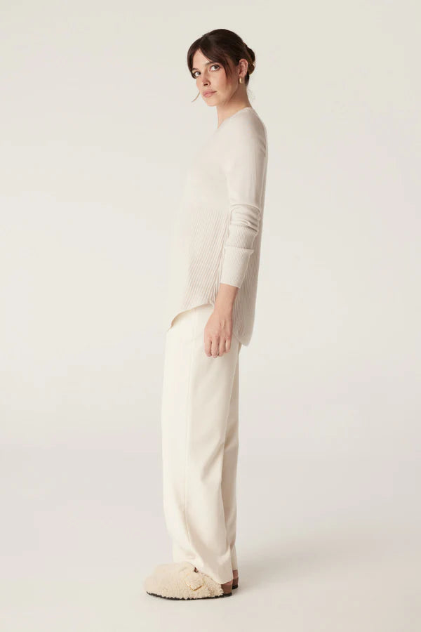 The Highlands Merino Jumper |Antique White