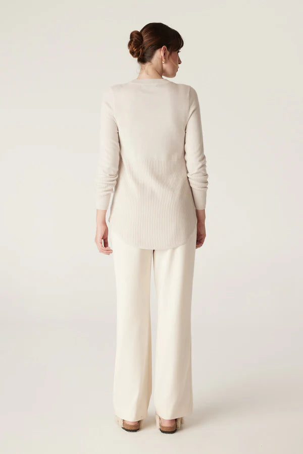 The Highlands Merino Jumper |Antique White