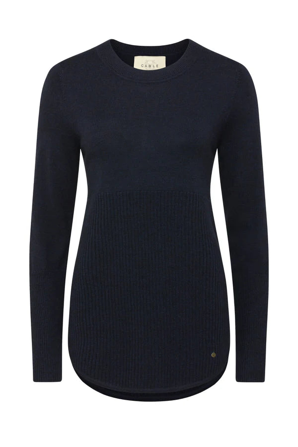 The Highlands Merino Jumper | Navy