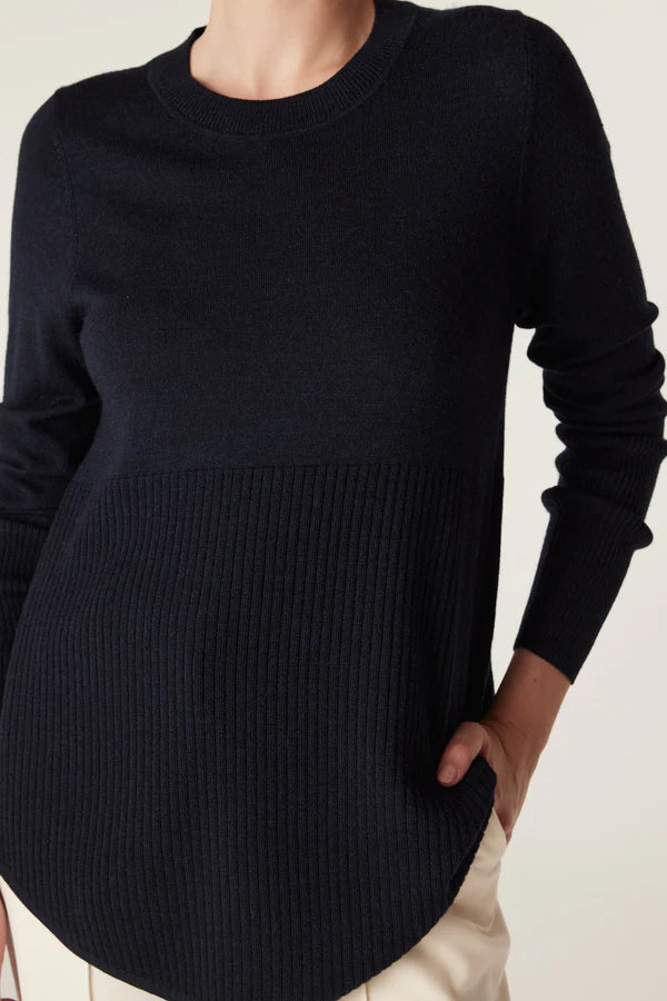 The Highlands Merino Jumper | Navy