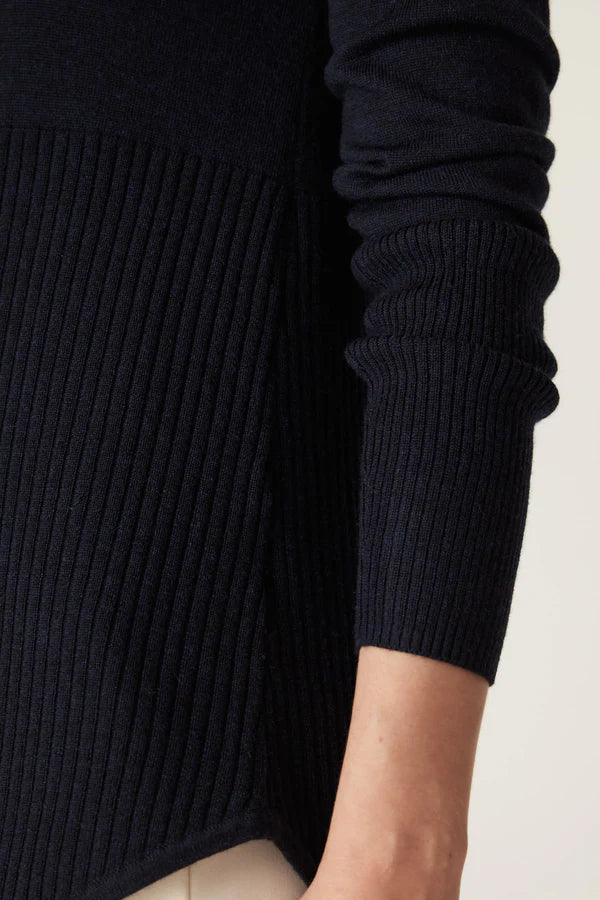 The Highlands Merino Jumper | Navy