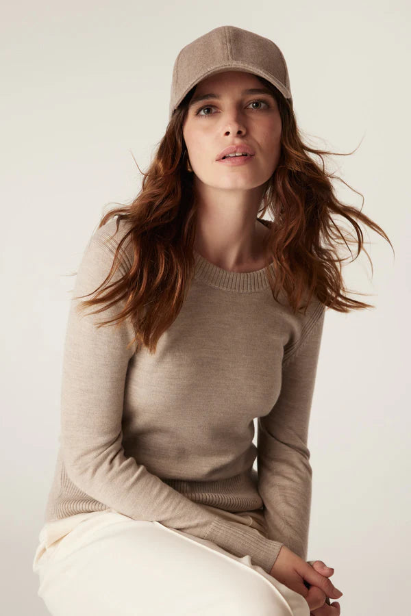 Wool Cashmere Cap | Pebble