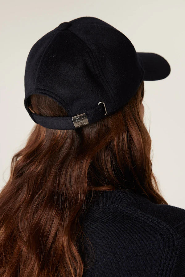Wool Cashmere Cap | Navy