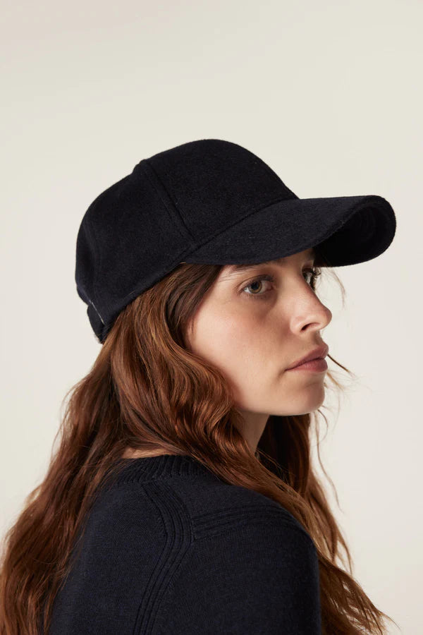 Wool Cashmere Cap | Navy