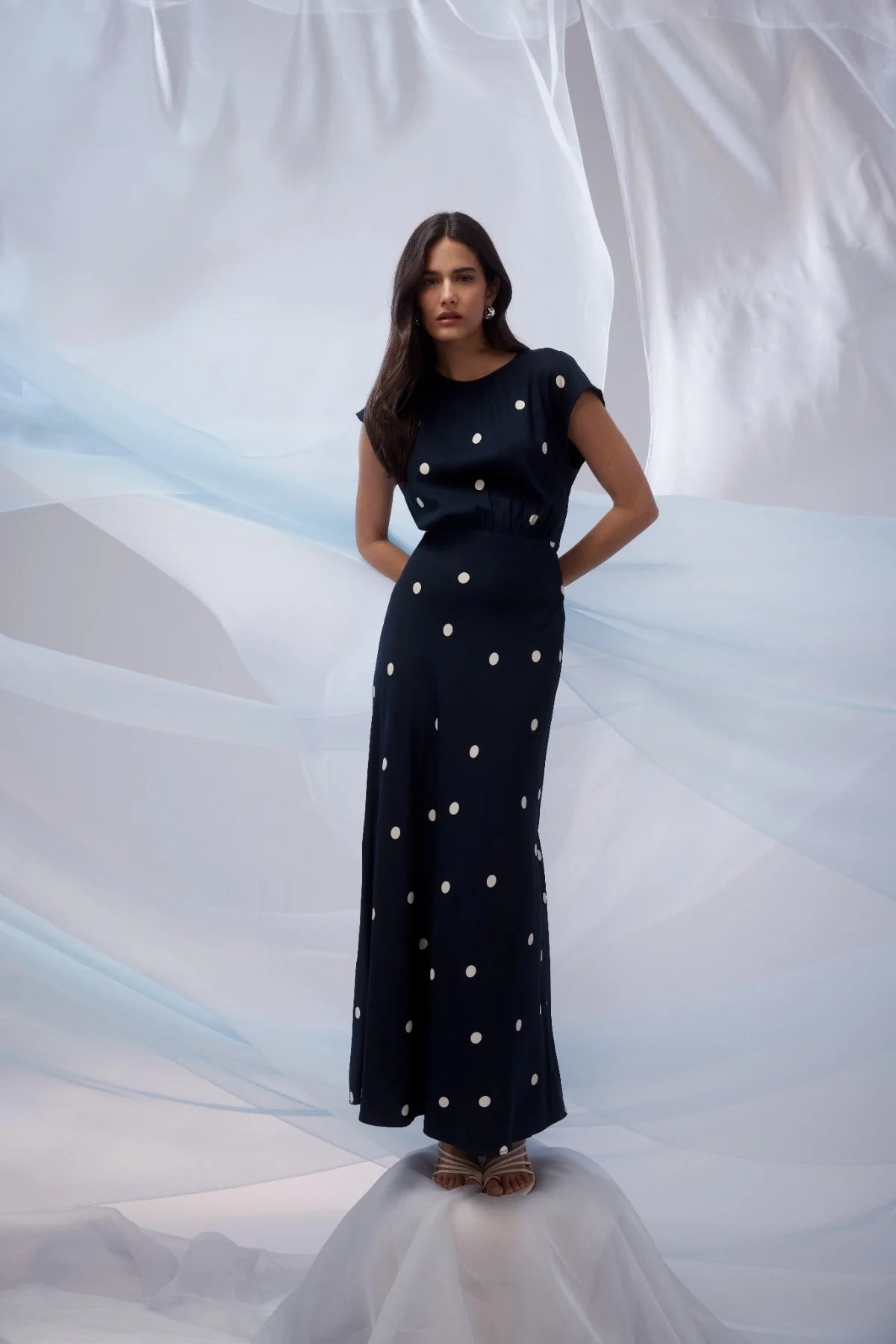 Muse Dress | Navy Spot