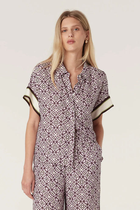 Nova Blouse | Lattice Print