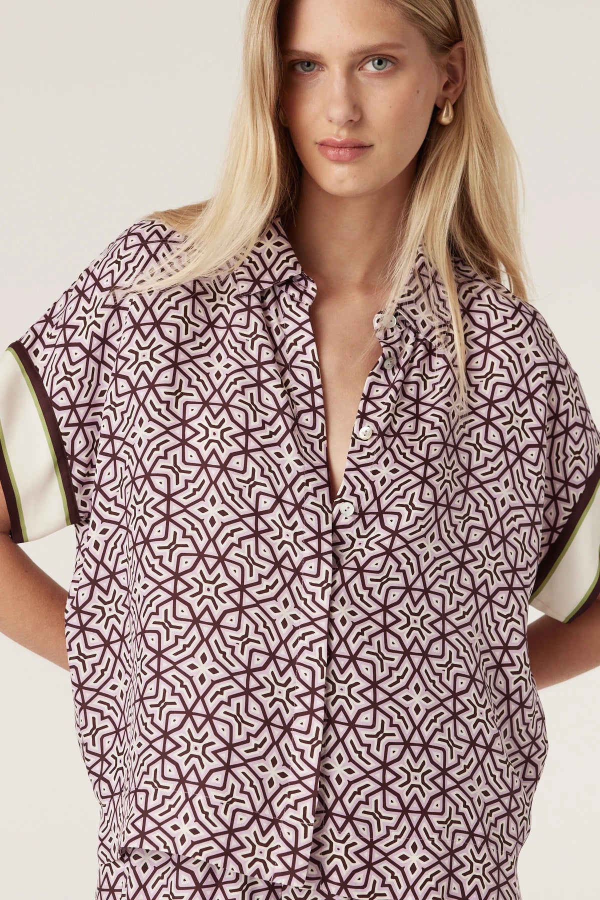 Nova Blouse | Lattice Print