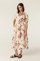 Avondale Linen Dress | Rustic Garden Print