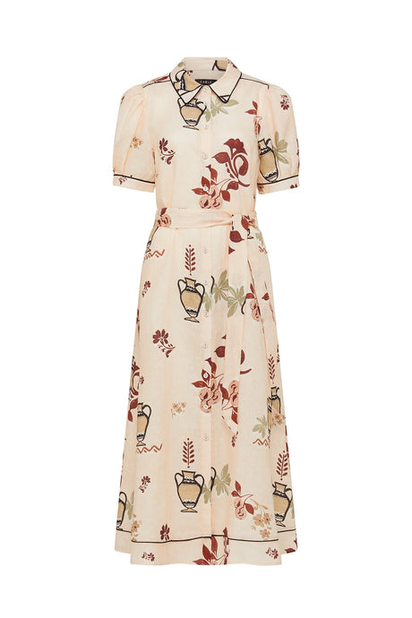 Avondale Linen Dress | Rustic Garden Print