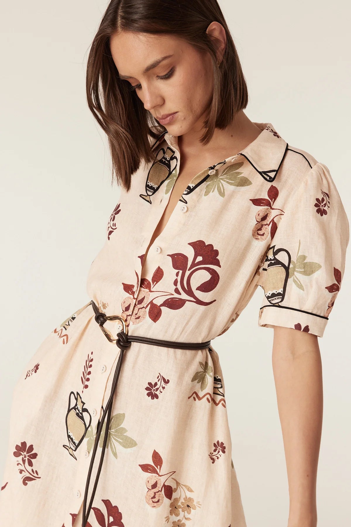 Avondale Linen Dress | Rustic Garden Print