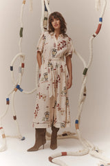 Avondale Linen Dress | Rustic Garden Print