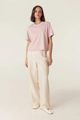 Pima Cotton Boxy Tee | Pale Pink