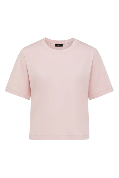 Pima Cotton Boxy Tee | Pale Pink