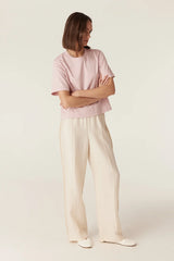 Pima Cotton Boxy Tee | Pale Pink