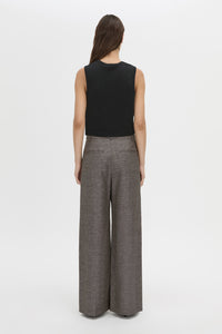 Alba Crop Rib Tank | Black