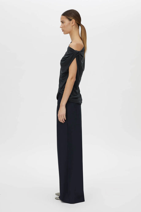 Ando Off Shoulder Top | Dusty Blue
