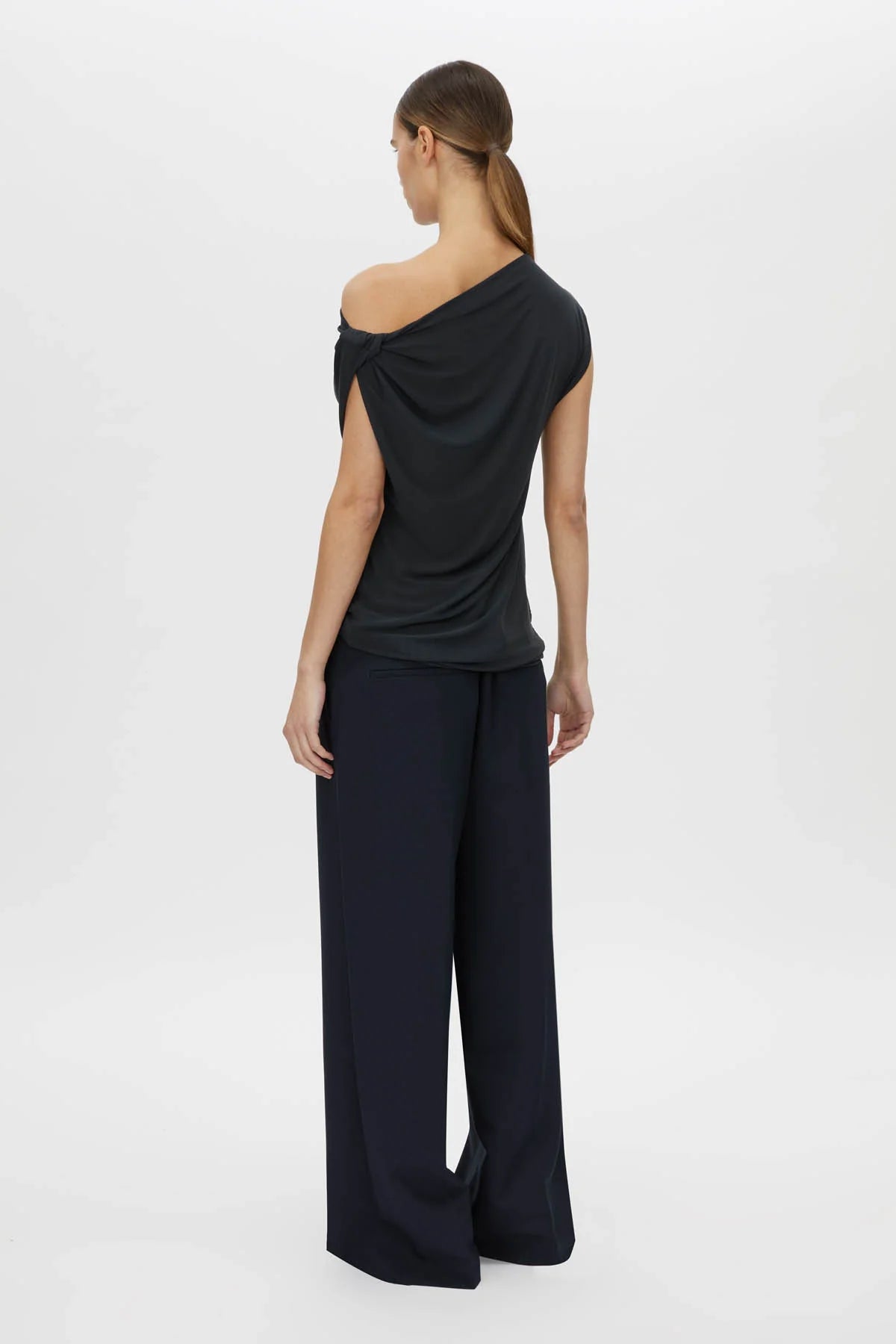 Ando Off Shoulder Top | Dusty Blue