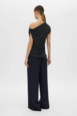 Ando Off Shoulder Top | Dusty Blue