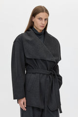 Audrey Wrap Jacket | Charcoal