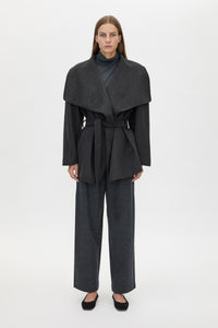 Audrey Wrap Jacket | Charcoal