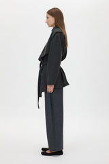 Audrey Wrap Jacket | Charcoal