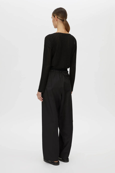 Cella Monogram Elastic Pant | Black