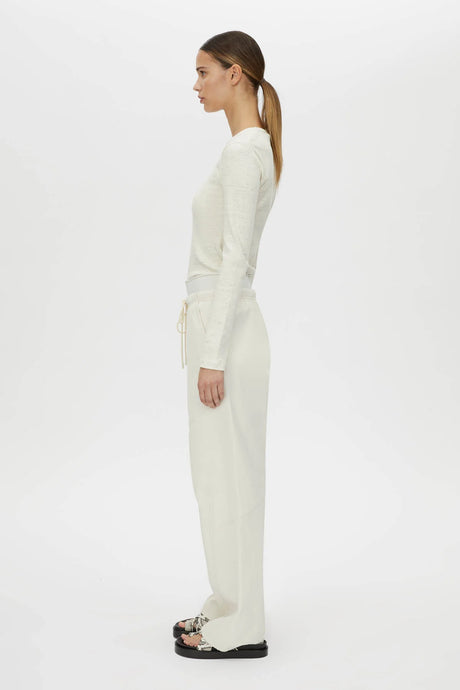 Cella Monogram Elastic Pant | Bone