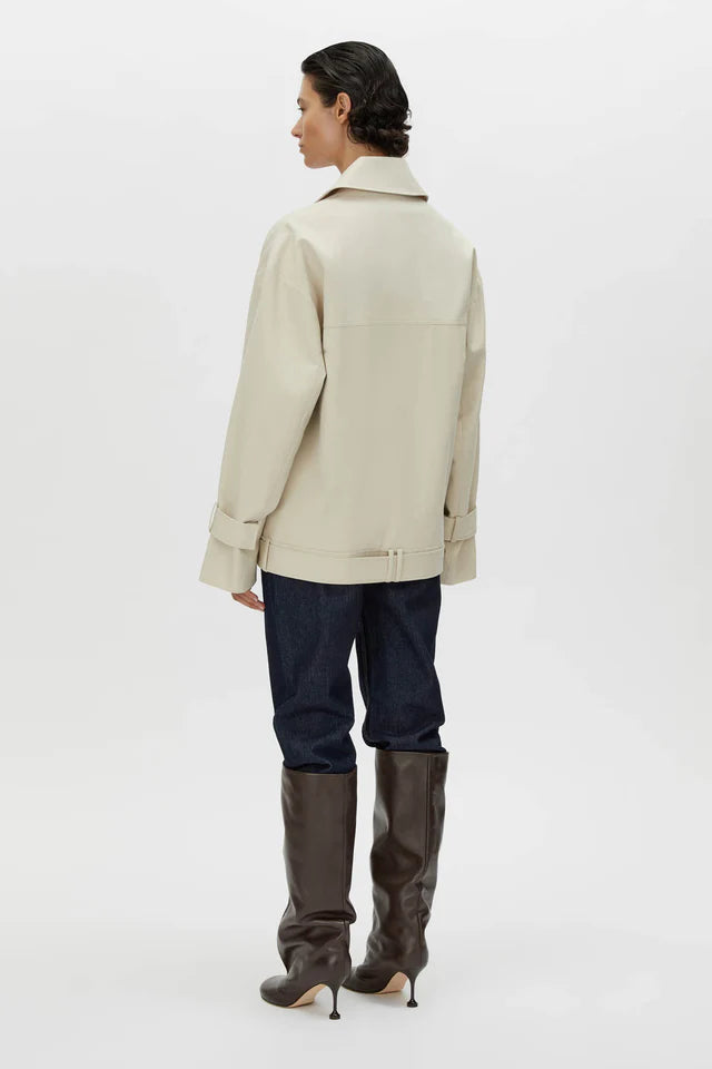 Neroli Short Trench | Alabaster White