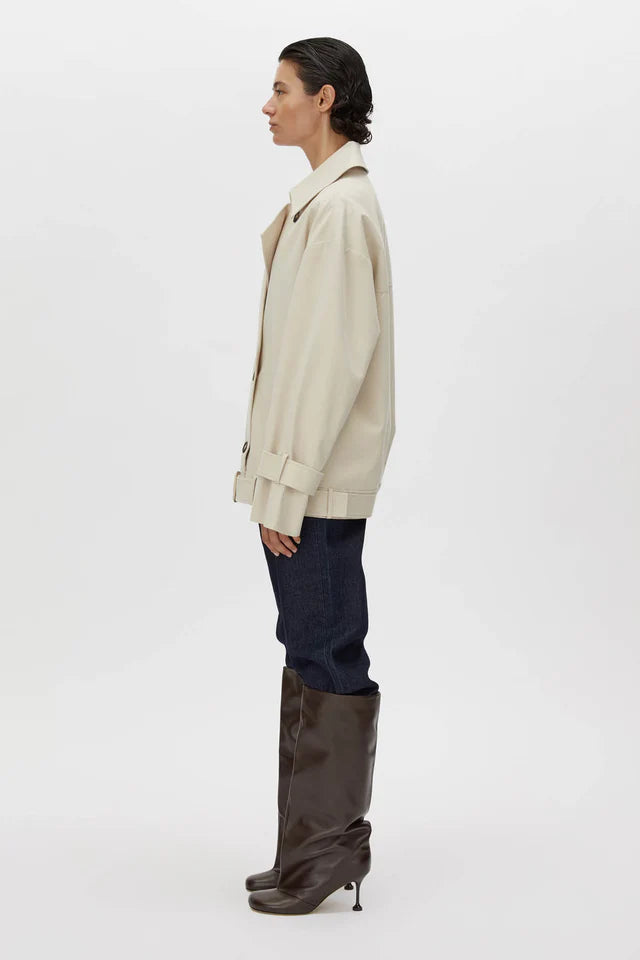 Neroli Short Trench | Alabaster White