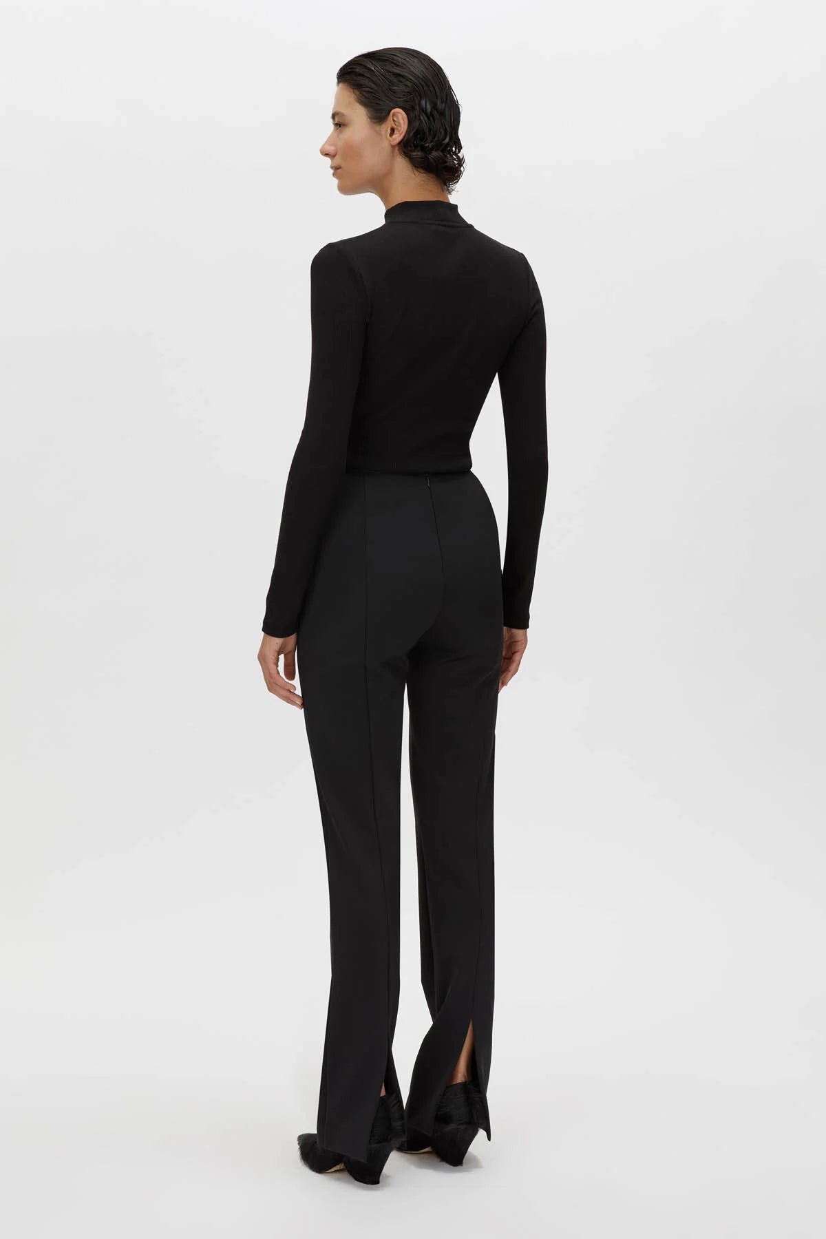 Nora Rib Long Sleeve | Black