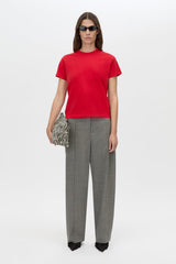 Rosa Monogram Neat Fit Tee | Poppy Red