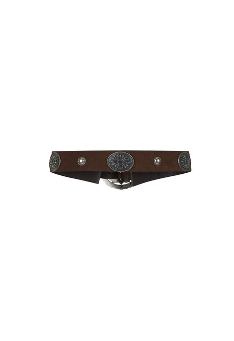 Clandestine Suede Belt | Chocolate