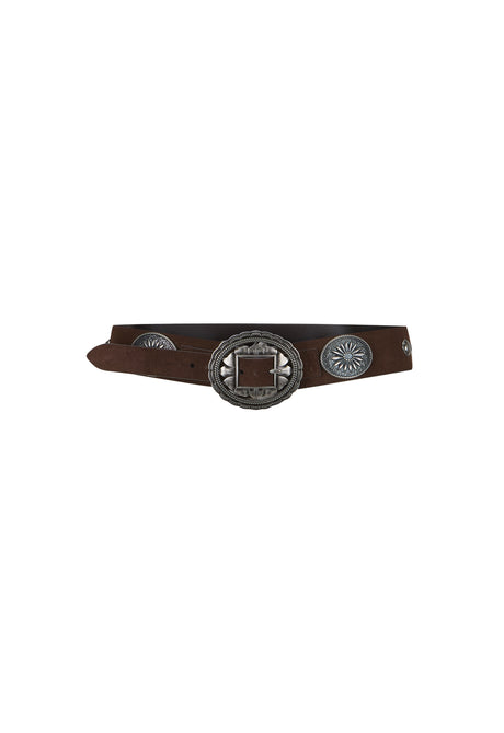 Clandestine Suede Belt | Chocolate